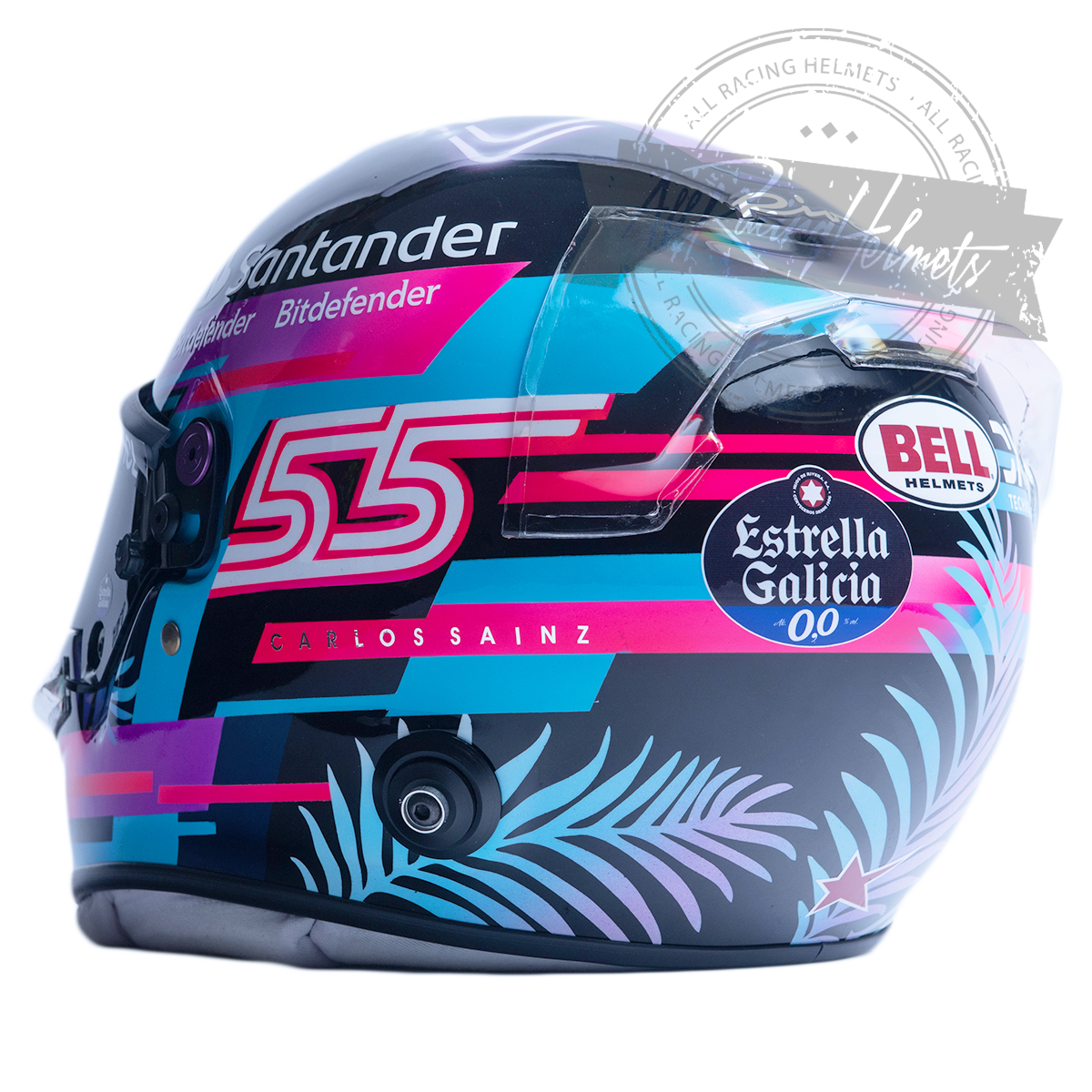 Casque réplique F1 Carlos Sainz Grand Prix de Miami 2023 échelle 1:1
