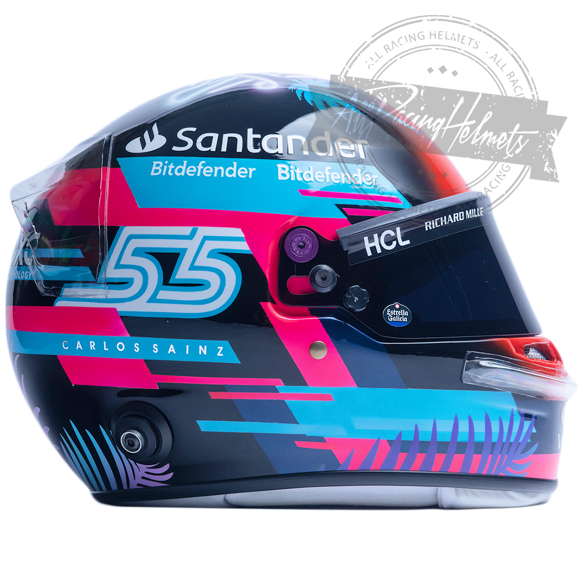 Casque réplique F1 Carlos Sainz Grand Prix de Miami 2023 échelle 1:1
