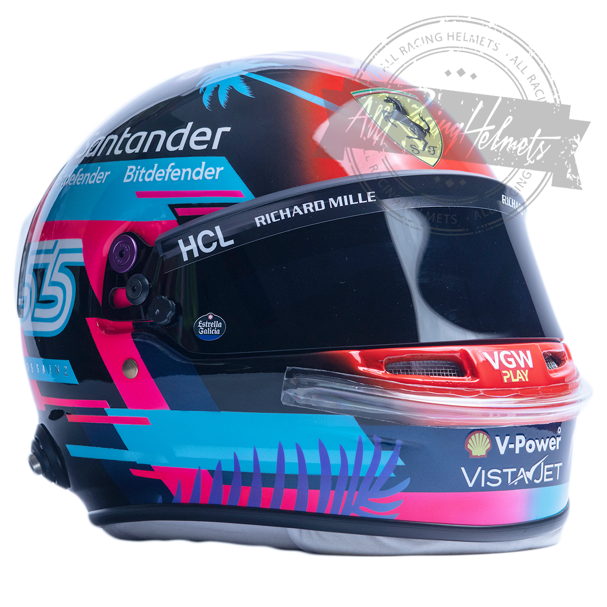 Casque réplique F1 Carlos Sainz Grand Prix de Miami 2023 échelle 1:1