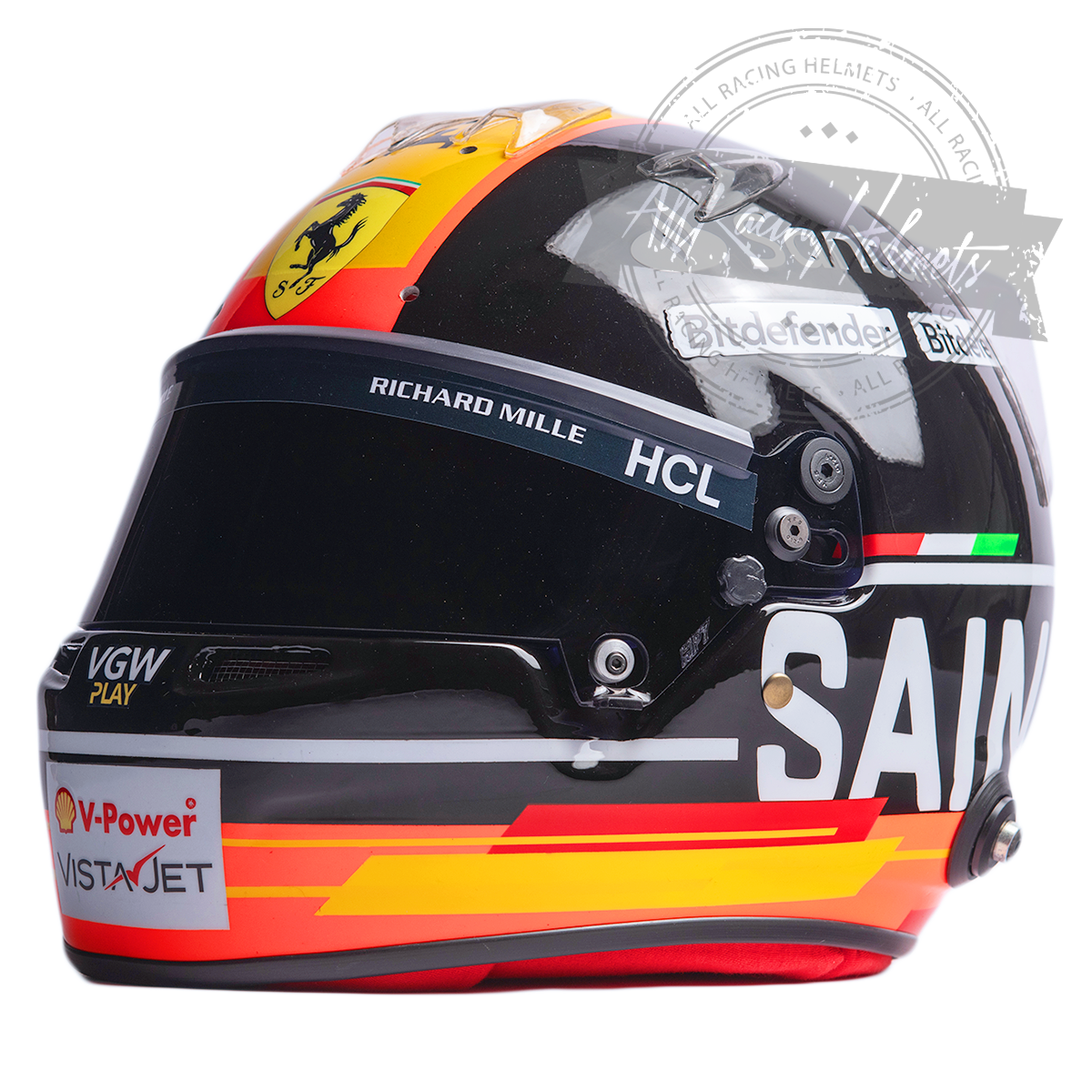 Casco réplica F1 Carlos Sainz 2023 Monza GP Escala 1:1