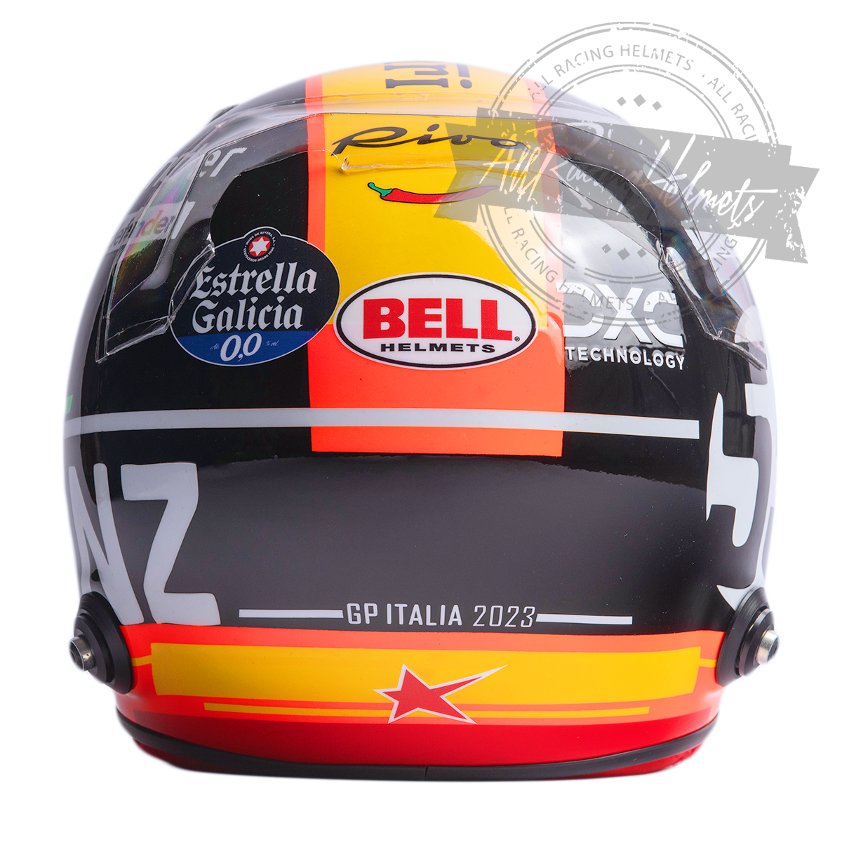 Casco réplica F1 Carlos Sainz 2023 Monza GP Escala 1:1