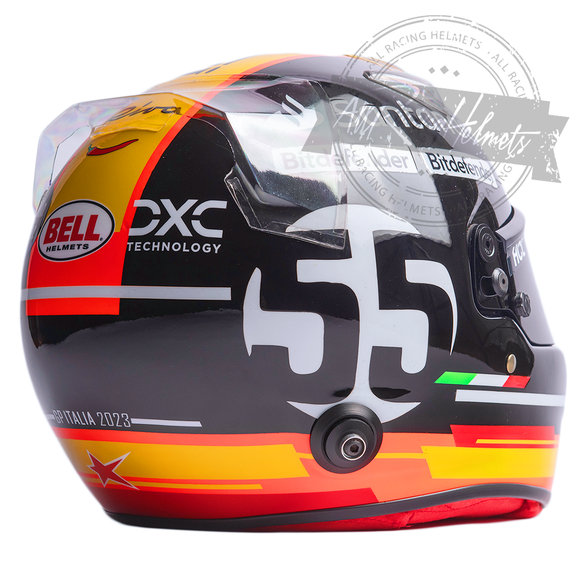 Casco réplica F1 Carlos Sainz 2023 Monza GP Escala 1:1