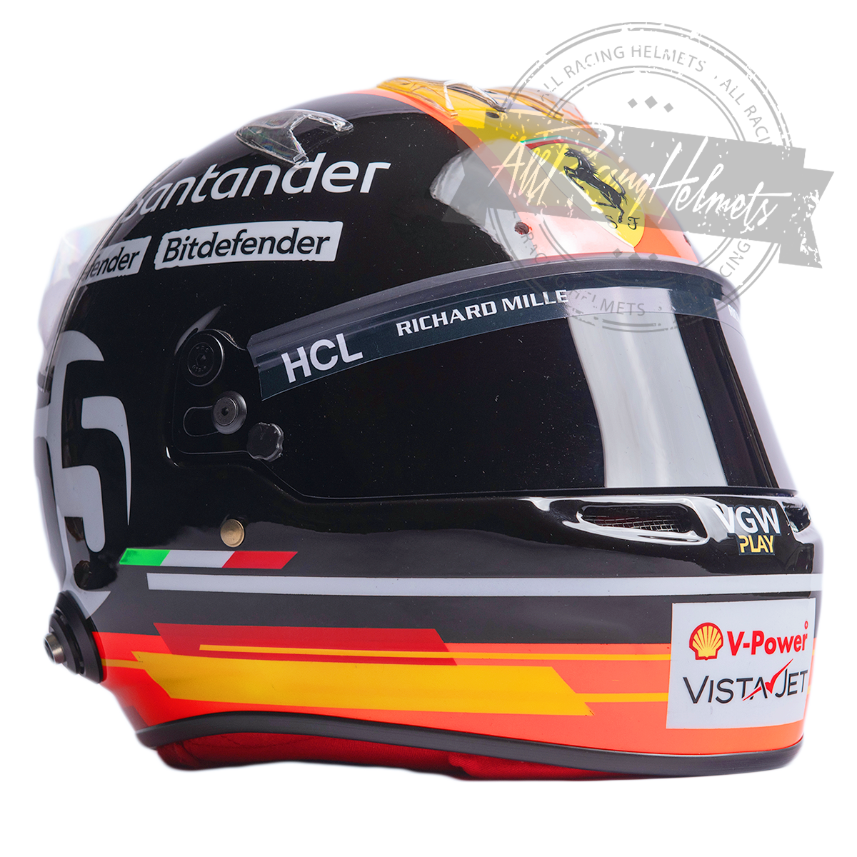 Casco réplica F1 Carlos Sainz 2023 Monza GP Escala 1:1