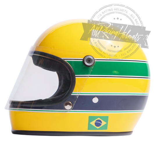 Casque réplique Ayrton Senna Formule Ford 1600 de 1981, échelle 1:1