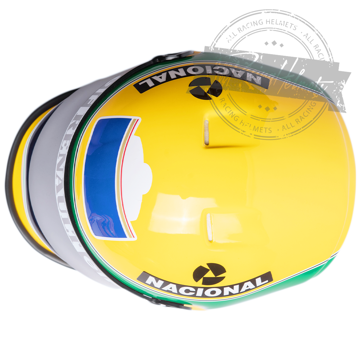 Casque réplique Ayrton Senna 1994 Test Paul Ricard F1 Échelle 1:1