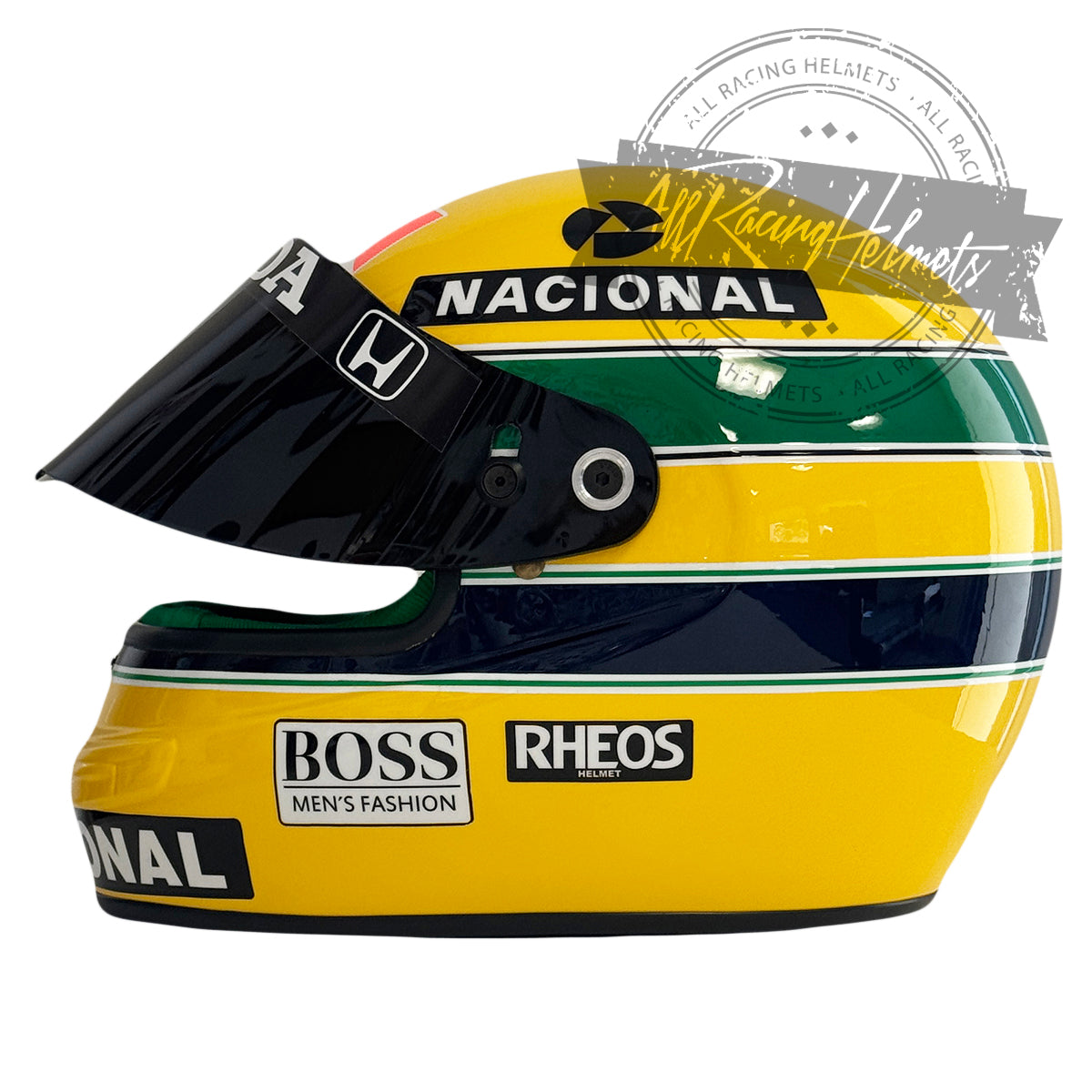 Ayrton Senna ミニチュアヘルメット 1991 1994 箱無し。 Ayrton Senna 1991 F1 Replica Helmet | Full Scale 1:1 | All Racing