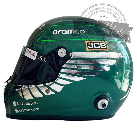 Casque réplique F1 Lance Stroll 2023 à l'échelle 1:1