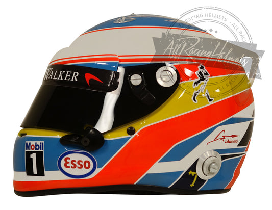Casque réplique F1 Fernando Alonso 2016 à l'échelle 1:1