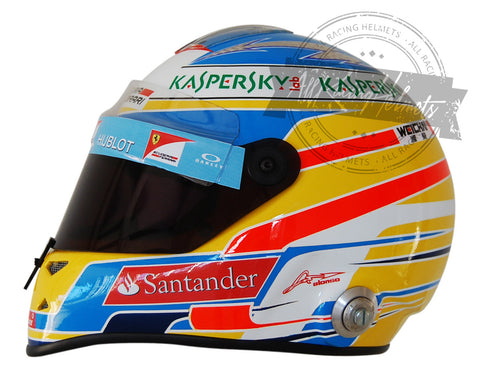 Fernando Alonso 2014 F1 Replica Helmet Scale 1:1