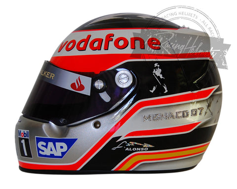 Fernando Alonso 2007 Monaco F1 Replica Helmet Scale 1:1