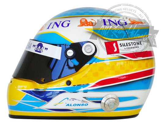 Fernando Alonso 2008 F1 Replica Helmet 1:1 Scale