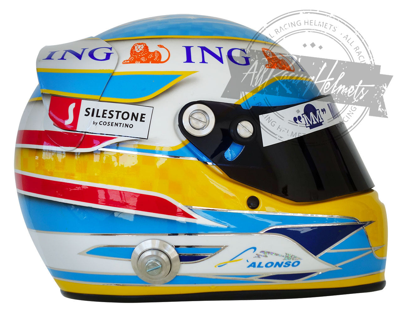 Casco Réplica Fernando Alonso F1 2008 Escala 1:1