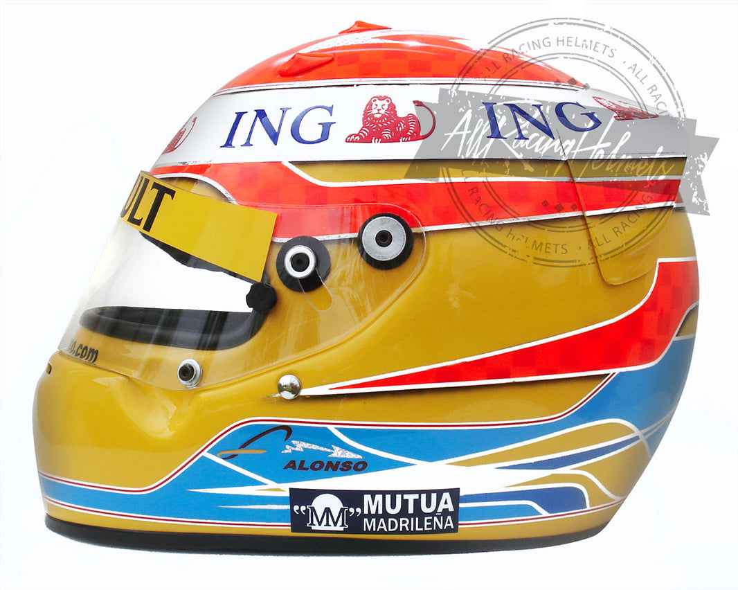 Fernando Alonso F1 Helmets | Full Scale 1:1 Replicas | All Racing Helmets