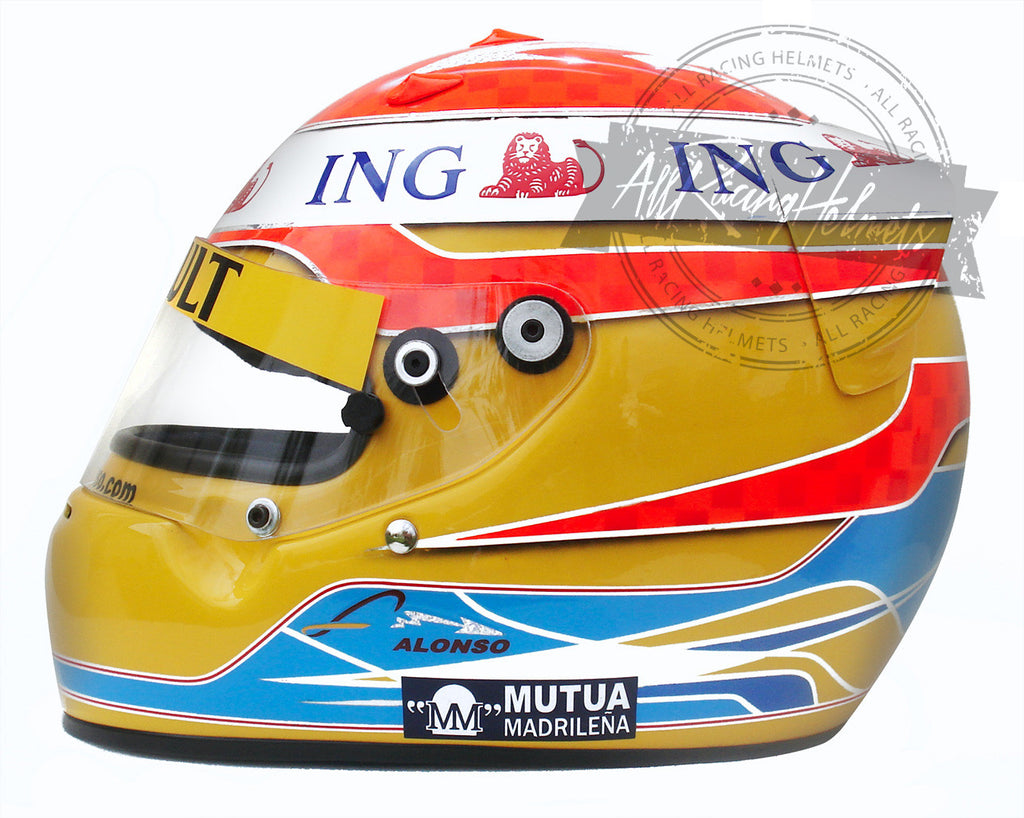 Fernando Alonso 2009 F1 Replica Helmet Scale 1: