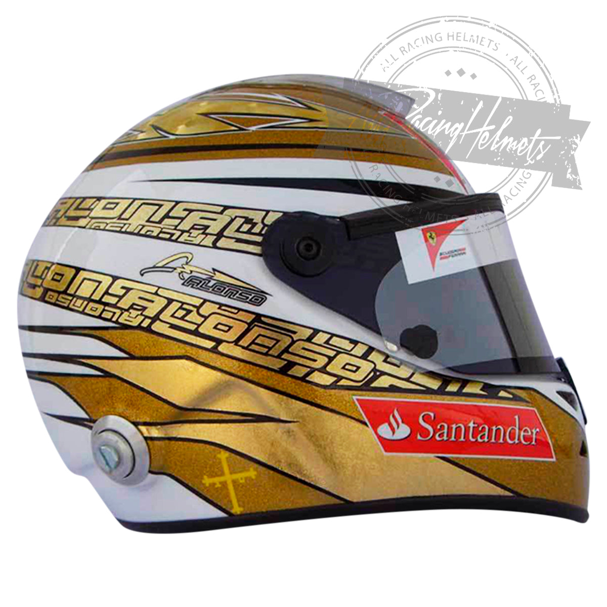 Fernando Alonso 2011 Monaco GP F1 Replica Helmet 1:1 Scale