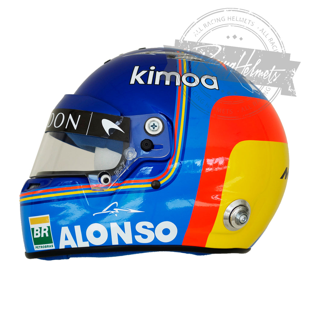 Fernando Alonso 2018 F1 Replica Helmet Scale 1:1