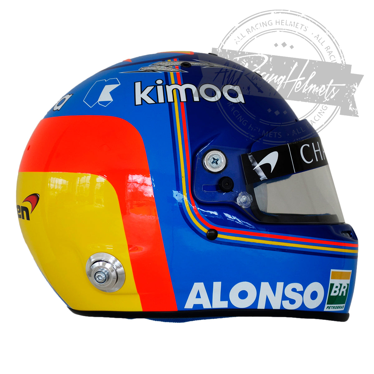 Casco Réplica Fernando Alonso F1 2018 Escala 1:1