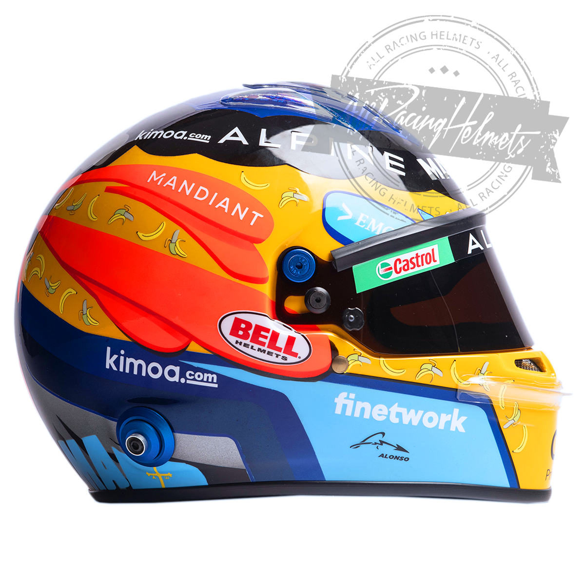 Casque Réplique F1 Fernando Alonso GP USA 2021 Échelle 1:1