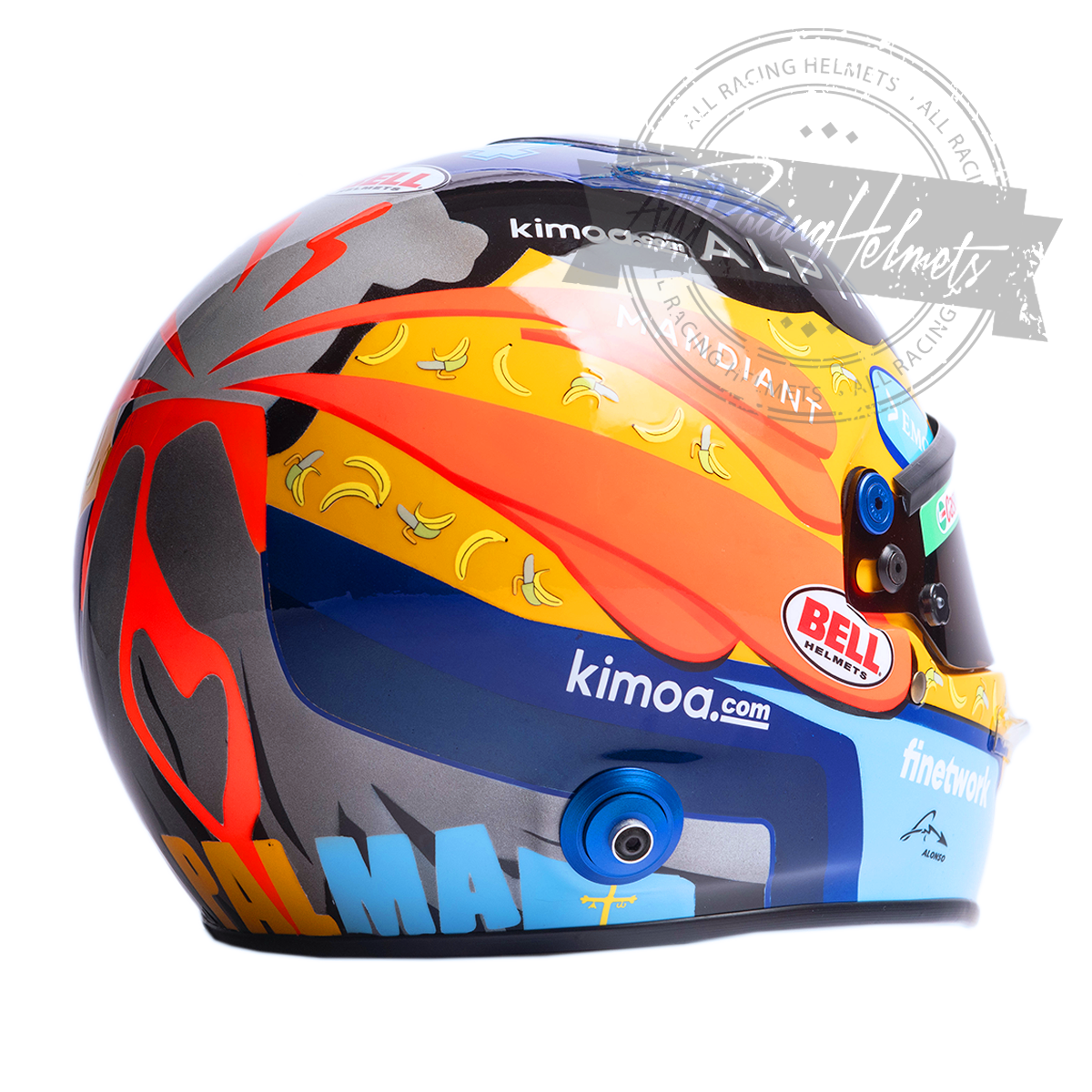 Casque Réplique F1 Fernando Alonso GP USA 2021 Échelle 1:1