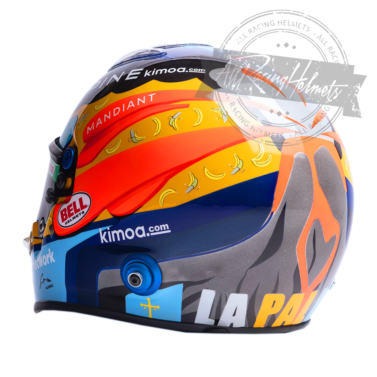 Casque Réplique F1 Fernando Alonso GP USA 2021 Échelle 1:1