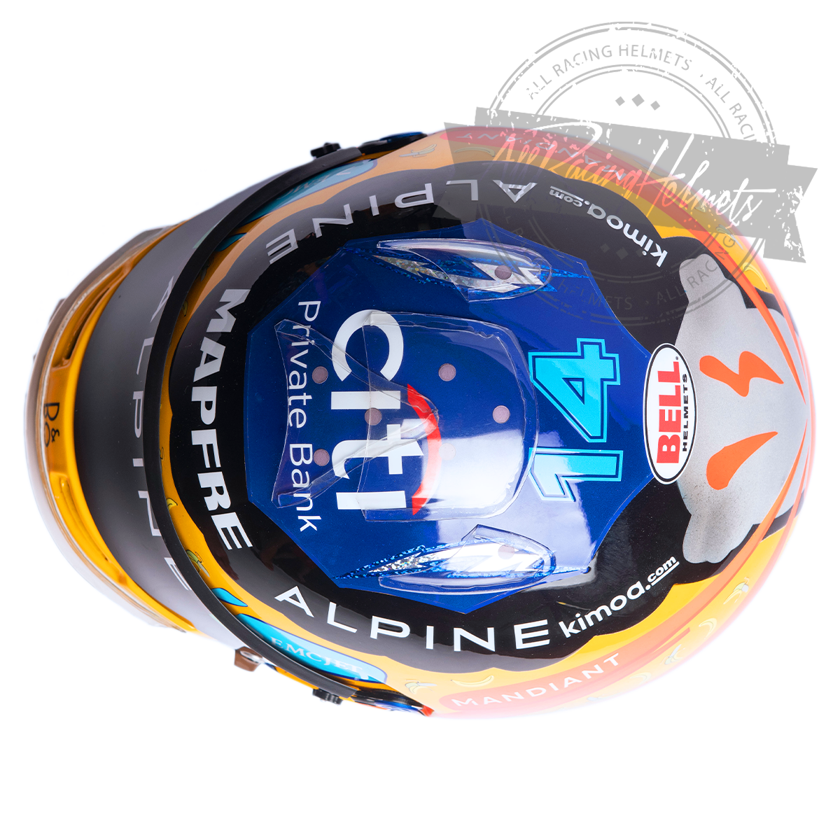 Casque Réplique F1 Fernando Alonso GP USA 2021 Échelle 1:1