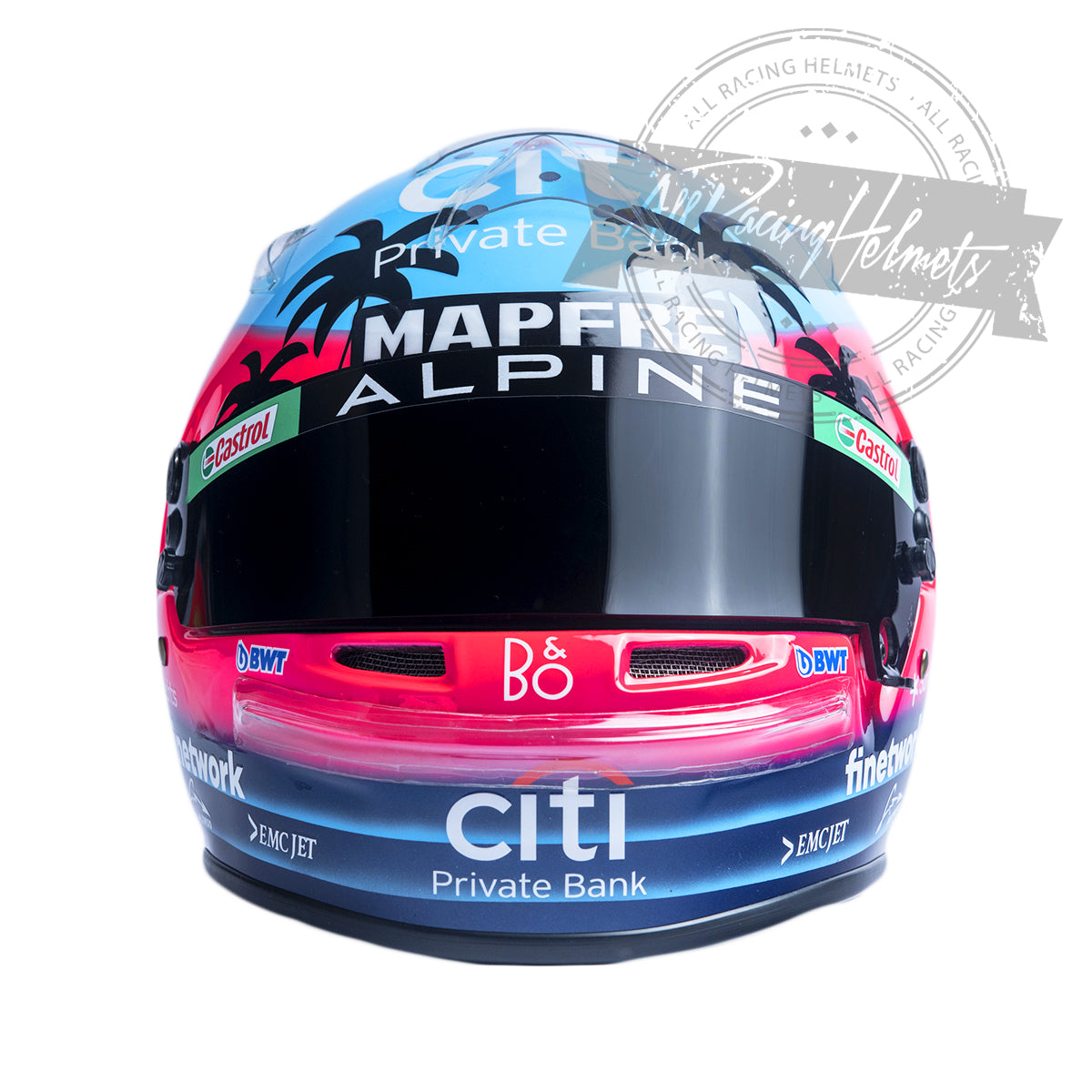 Casque réplique Fernando Alonso 2022 Miami GP F1 Échelle 1:1