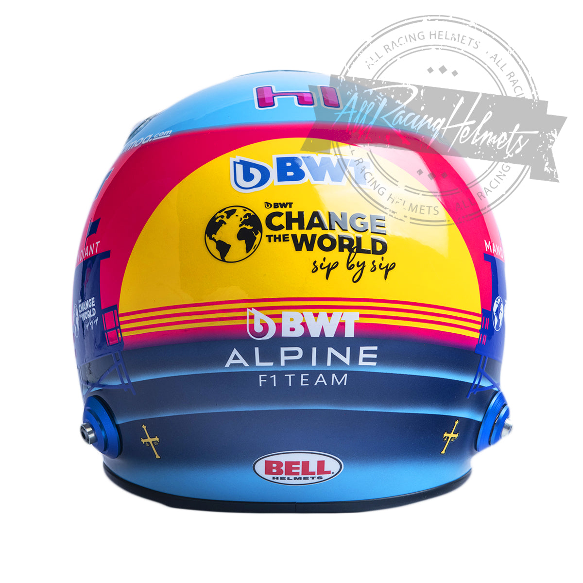 Casque réplique Fernando Alonso 2022 Miami GP F1 Échelle 1:1