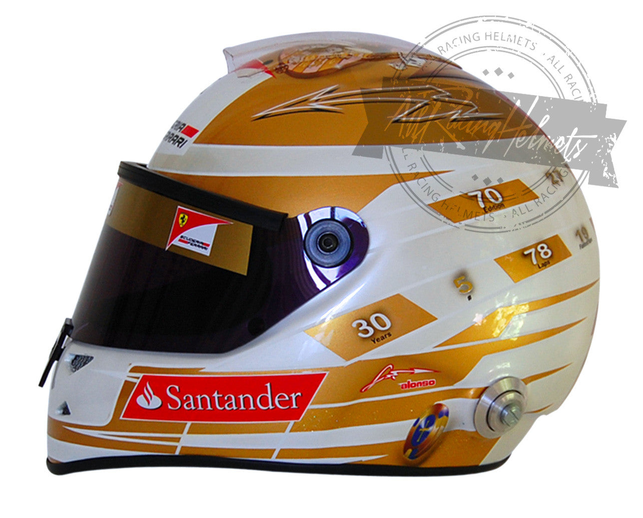 Fernando Alonso 2012 Monaco GP F1 Replica Helmet 1:1 Scale