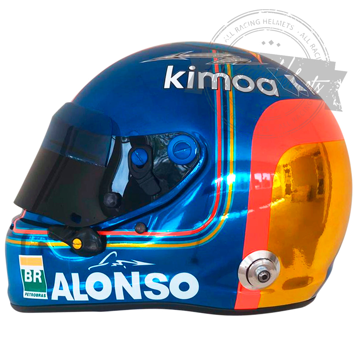 Fernando Alonso 2018 Abu Dhabi GP F1 Replica Helmet 1:1 Scale