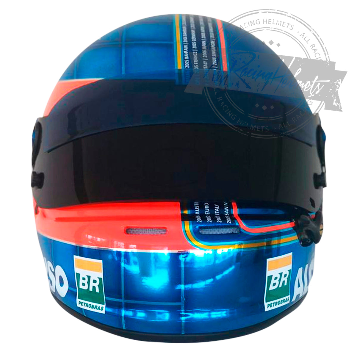 Fernando Alonso 2018 Abu Dhabi GP F1 Replica Helmet 1:1 Scale