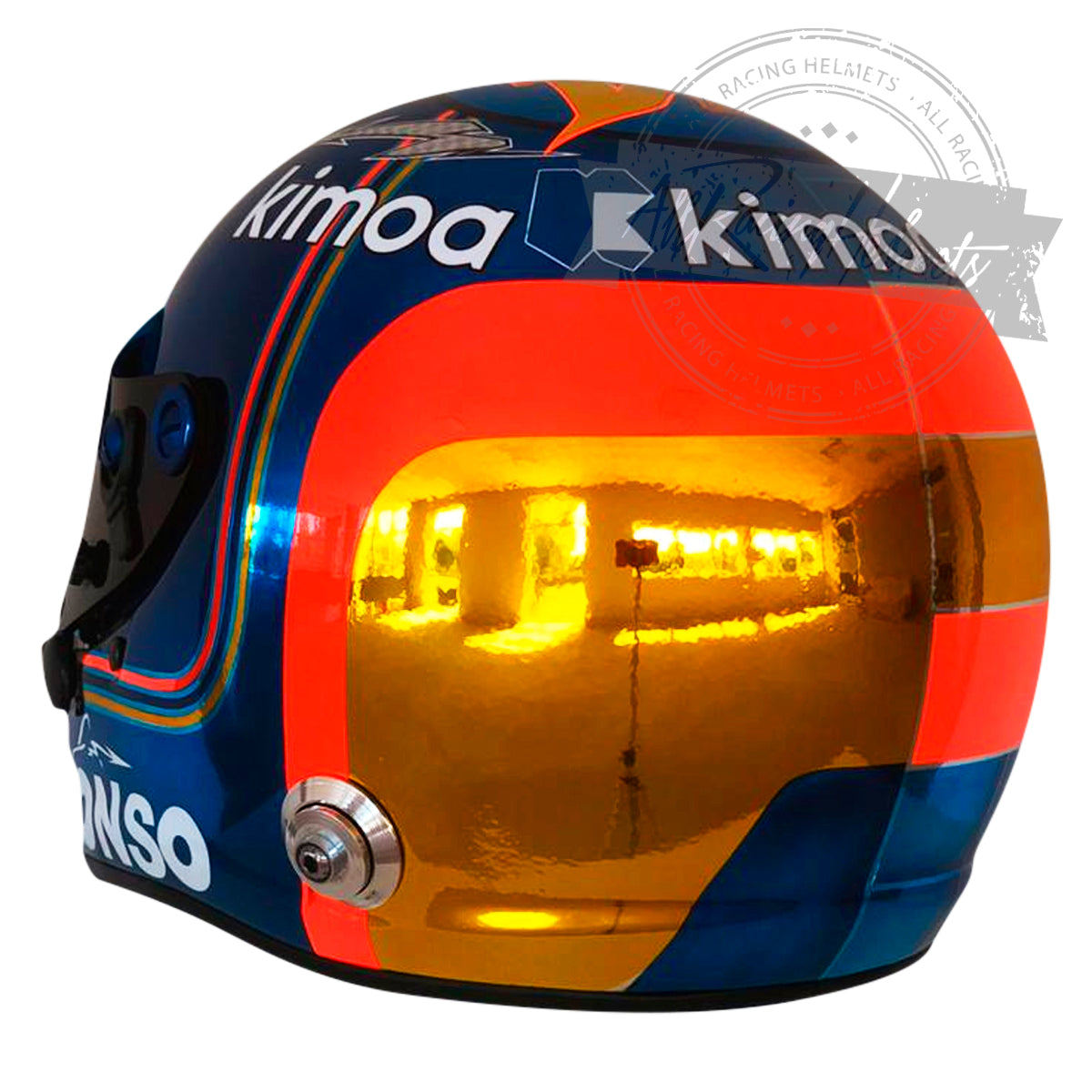 Fernando Alonso 2018 Abu Dhabi GP F1 Replica Helmet 1:1 Scale