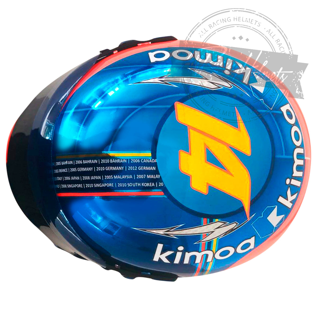 Fernando Alonso 2018 Abu Dhabi GP F1 Replica Helmet 1:1 Scale