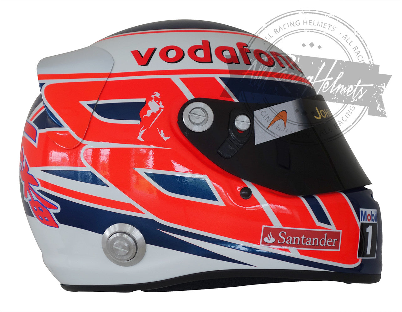 Casco Réplica Jenson Button F1 2013 Escala 1:1