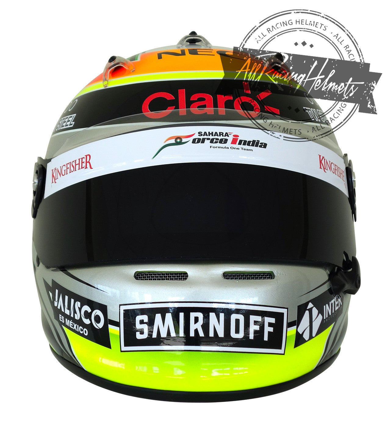 Casque de F1 réplique Sergio Perez 2015 à l'échelle 1:1
