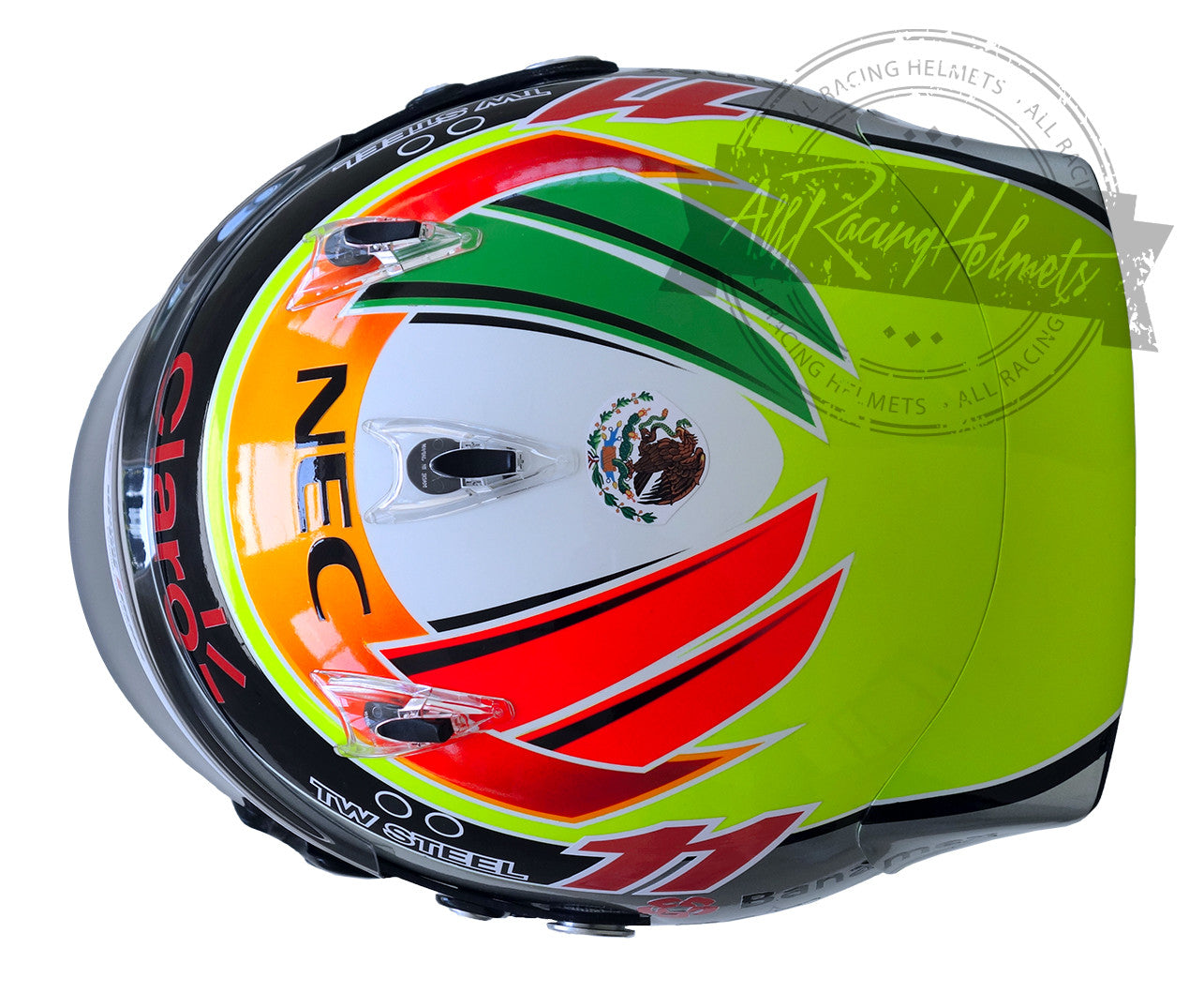 Casque de F1 réplique Sergio Perez 2015 à l'échelle 1:1