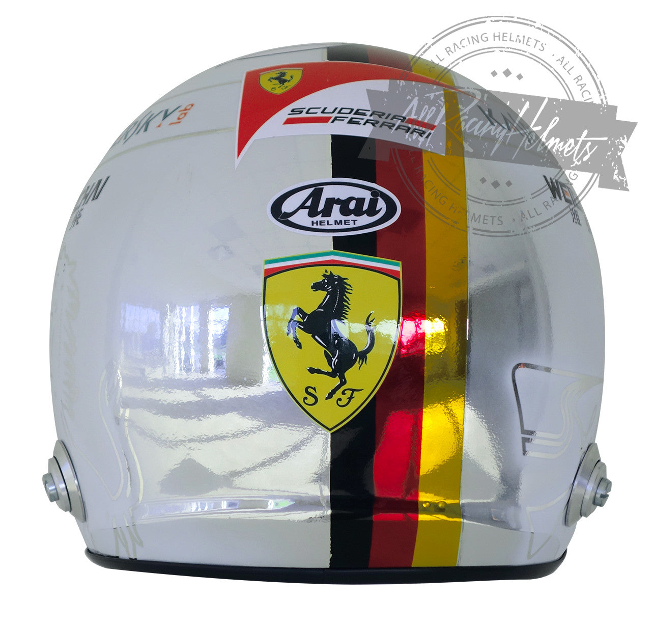 Sebastian Vettel 2015 New Chromed F1 Replica Helmet 1:1 Scale