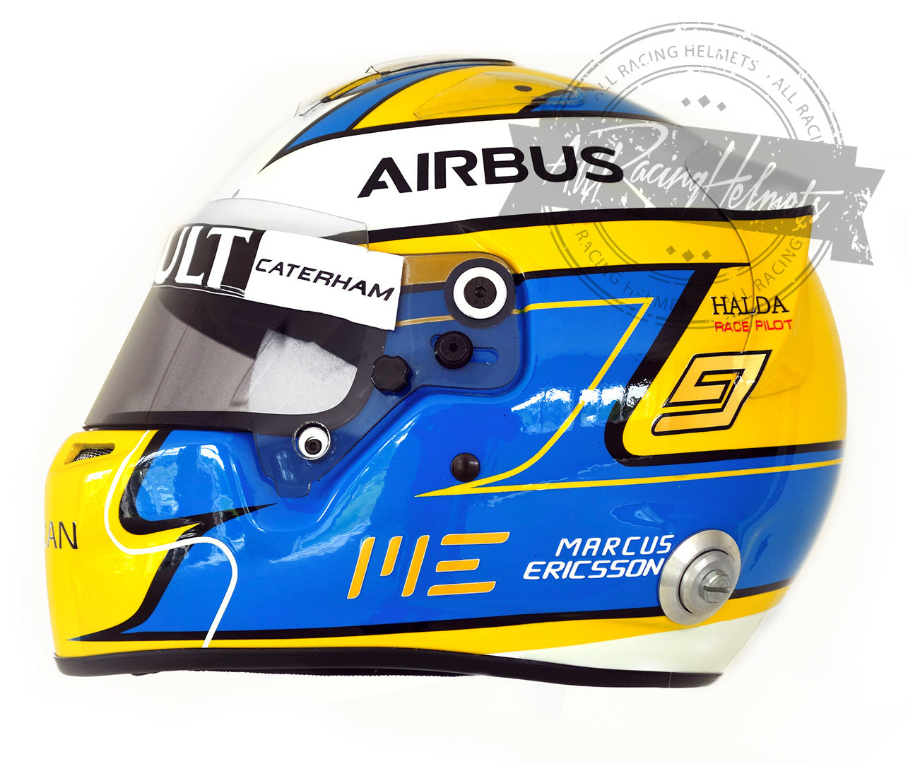 Casco Réplica Marcus Ericsson 2014 F1 Escala 1:1