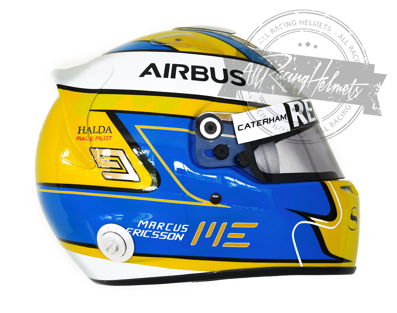 Casco Réplica Marcus Ericsson 2014 F1 Escala 1:1