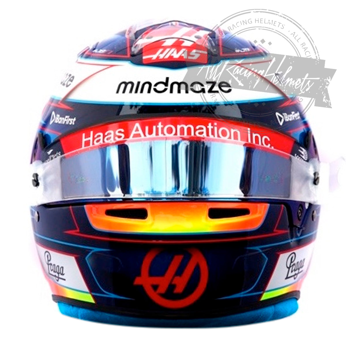 Casco réplica Romain Grosjean 2020 F1 escala 1:1