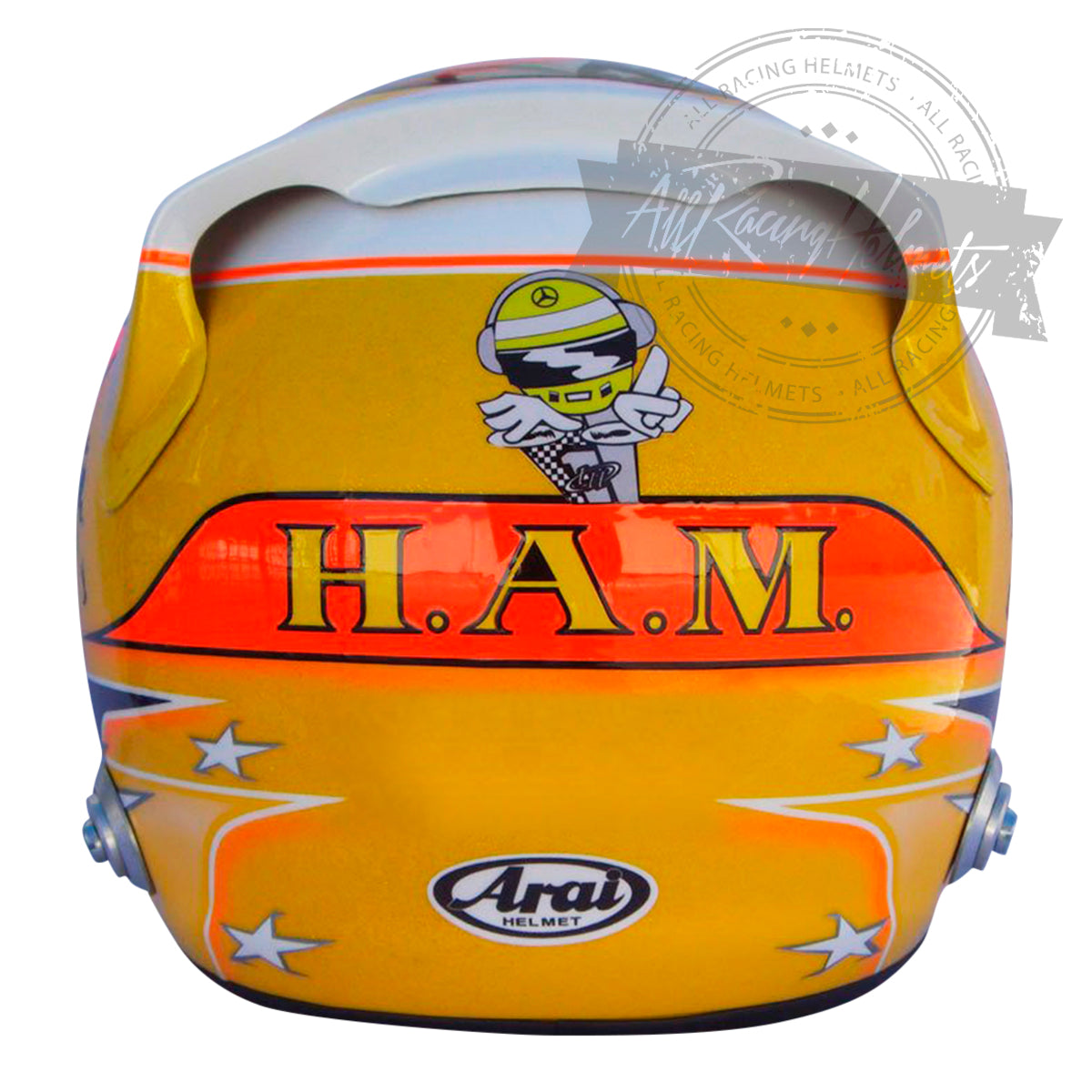Casque réplique Lewis Hamilton 2012 Austin GP F1 Échelle 1:1