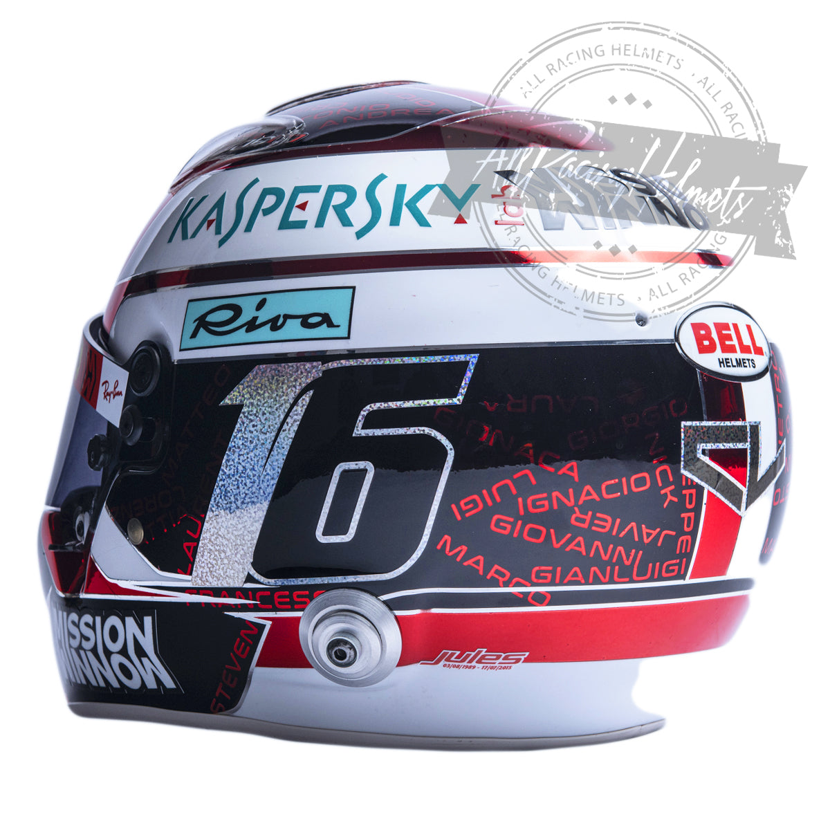 Charles Leclerc 2019 Abu Dhabi GP F1 Replica Helmet 1:1 Scale