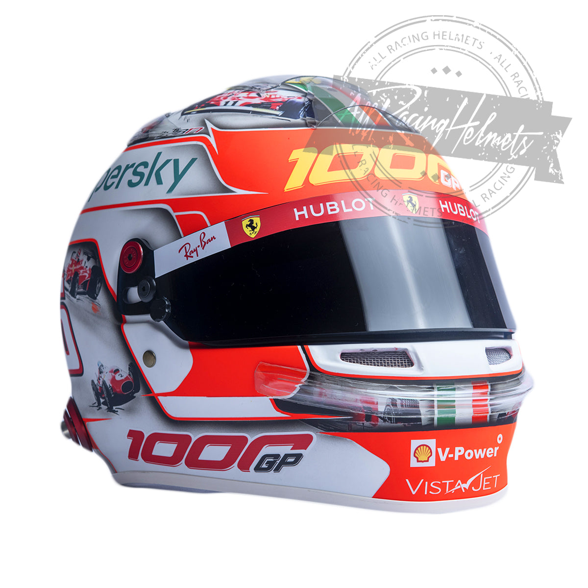 Casque réplique Charles Leclerc 2020 Mugello GP F1 Échelle 1:1