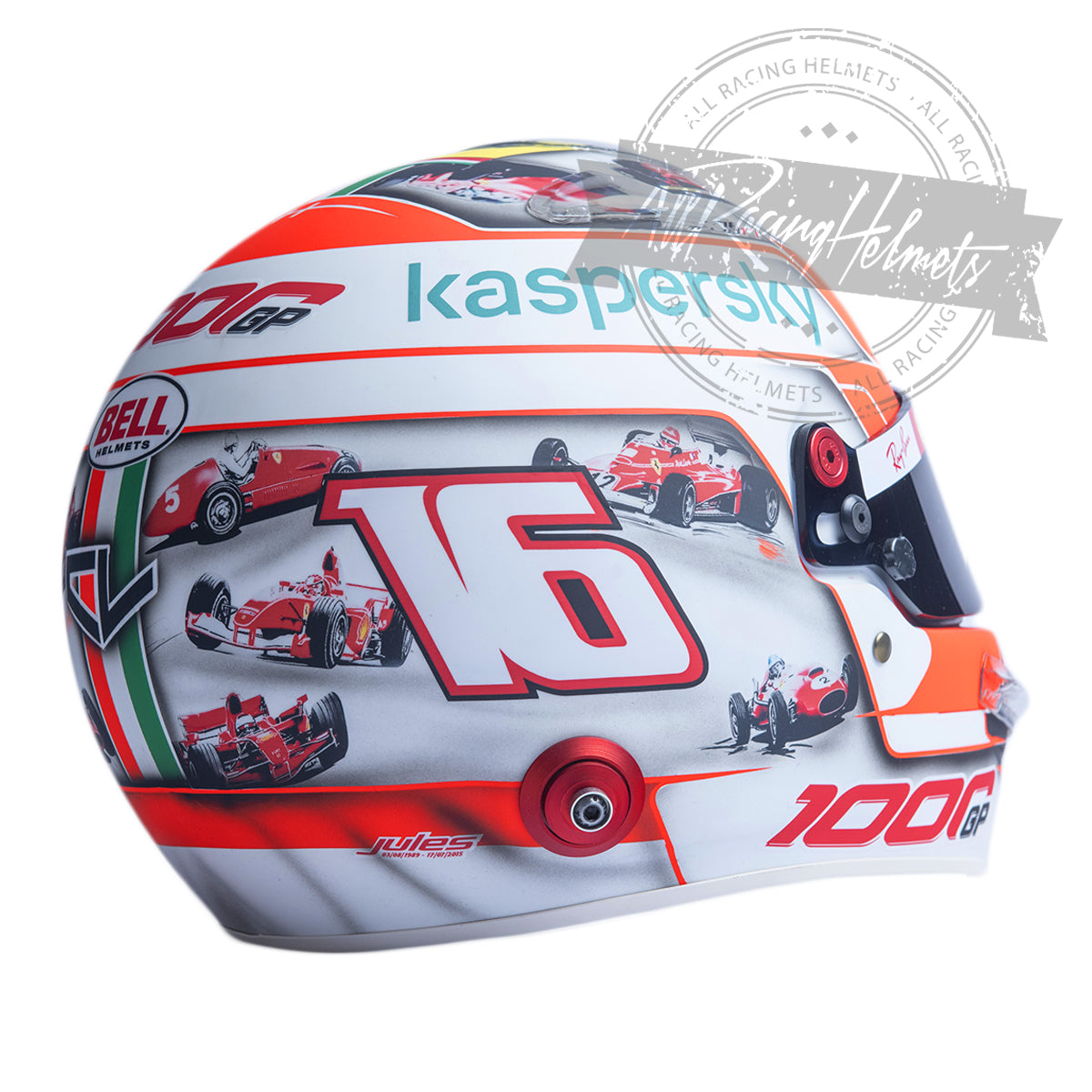 Casque réplique Charles Leclerc 2020 Mugello GP F1 Échelle 1:1