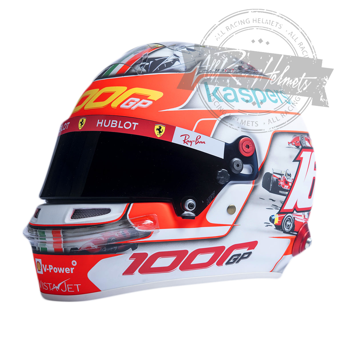 Casque réplique Charles Leclerc 2020 Mugello GP F1 Échelle 1:1