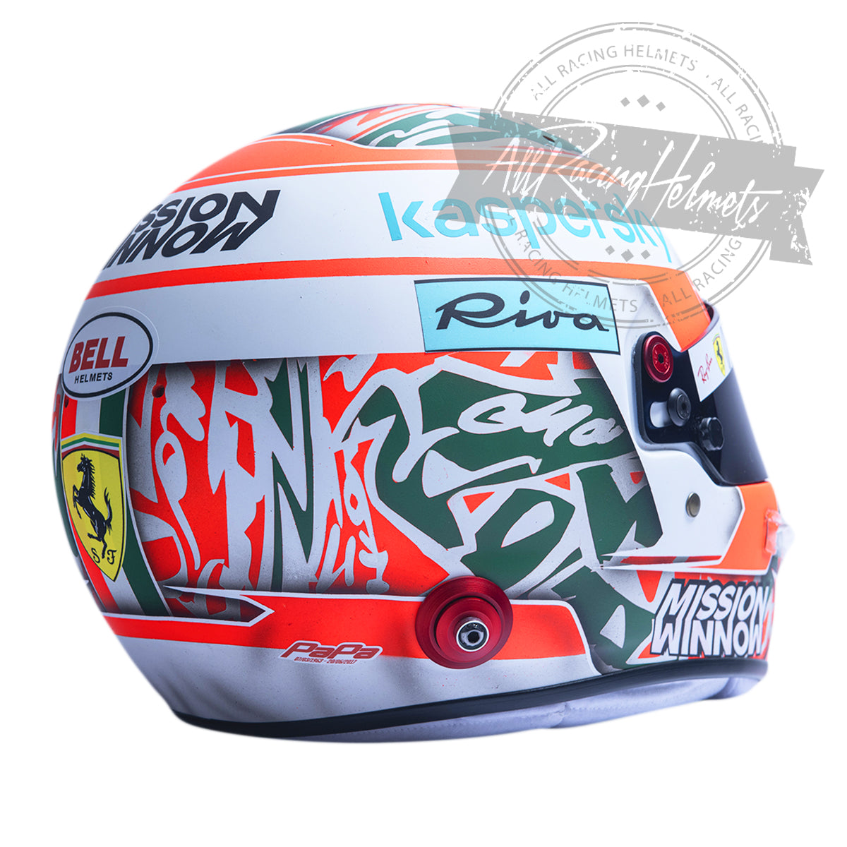 Casque F1 réplique Charles Leclerc 2021 GP Imola échelle 1:1
