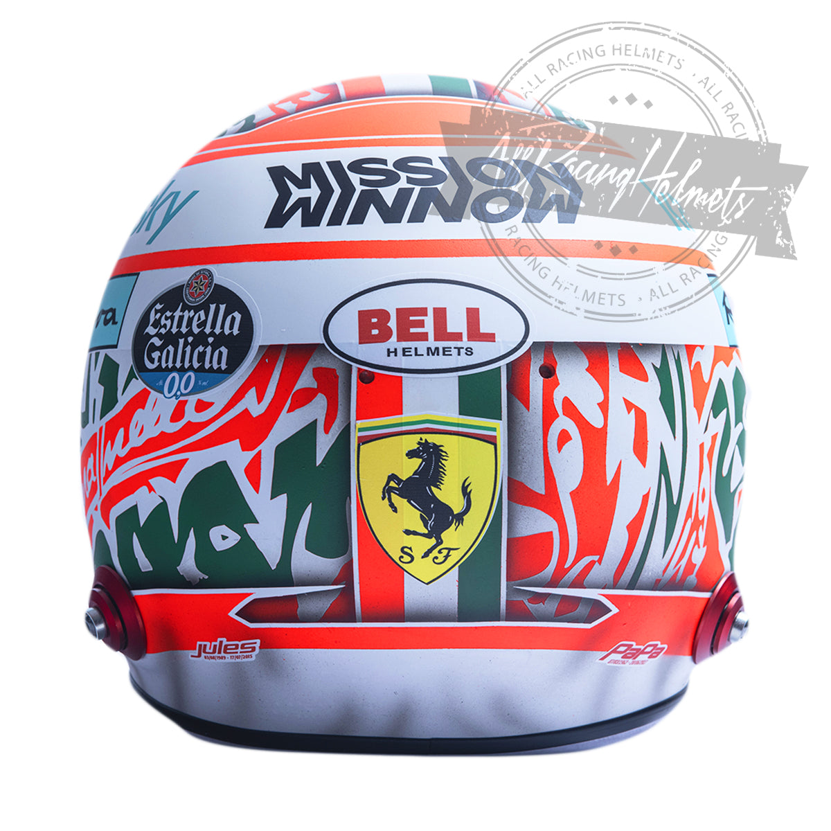 Casque F1 réplique Charles Leclerc 2021 GP Imola échelle 1:1