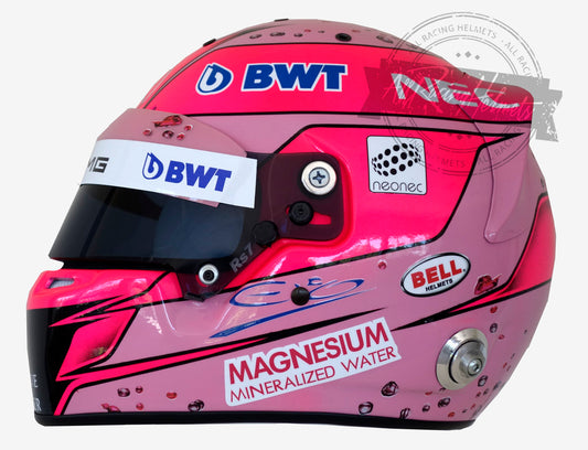 Casque de F1 réplique Esteban Ocon 2017 "Rose" Échelle 1:1