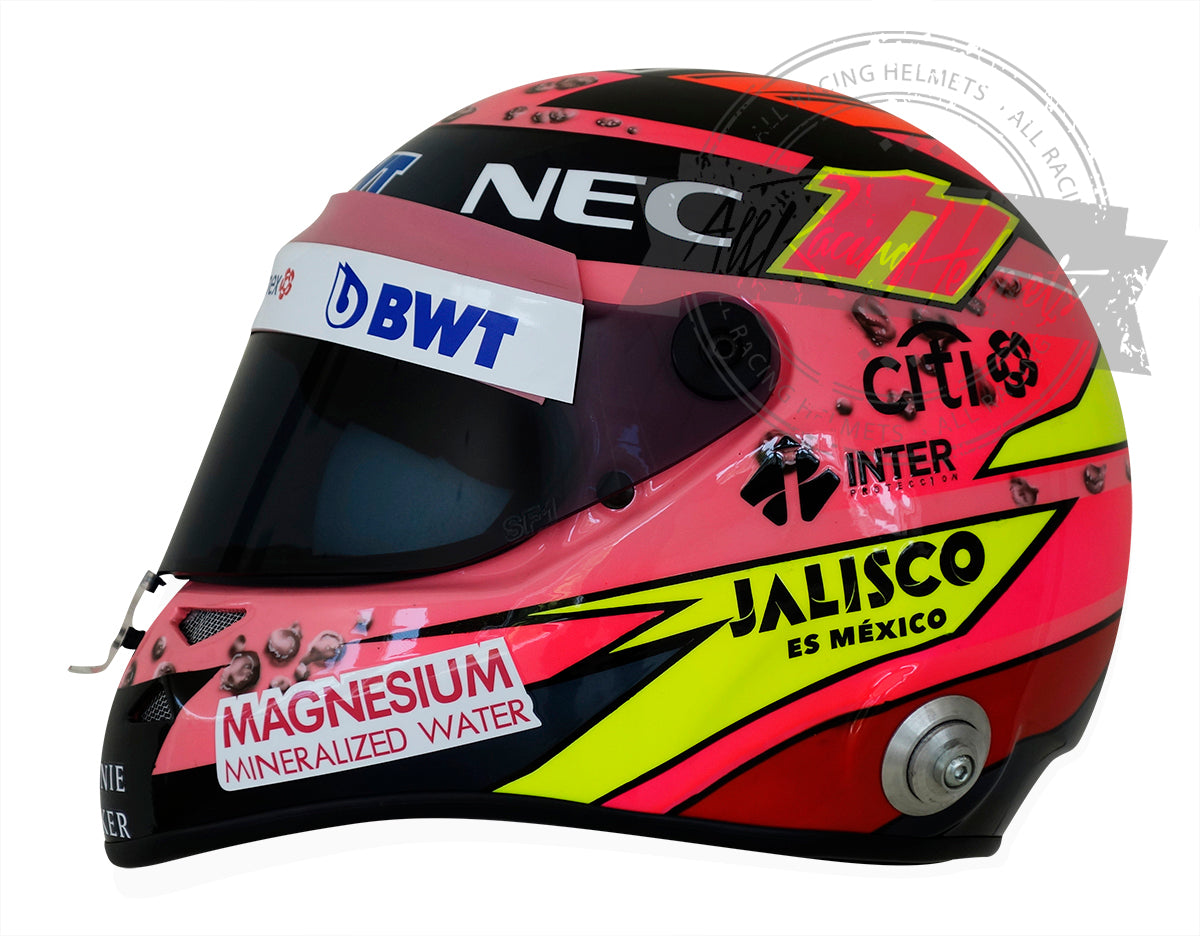 Sergio Perez 2017 "Pink" F1 Replica Helmet 1:1 Scale