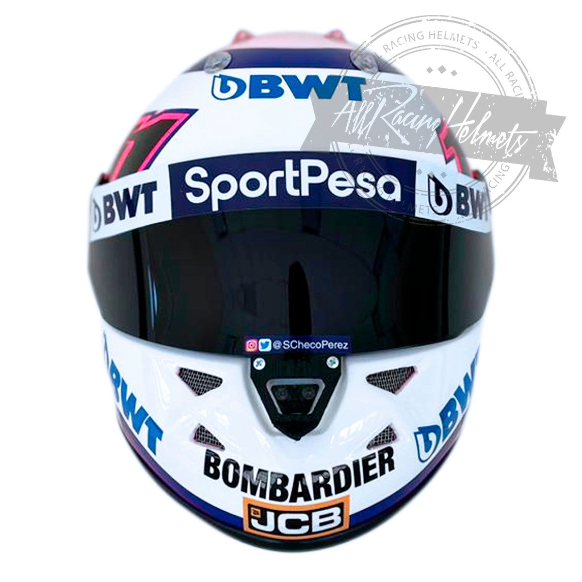 Casque réplique F1 Sergio Perez 2019 à l'échelle 1:1