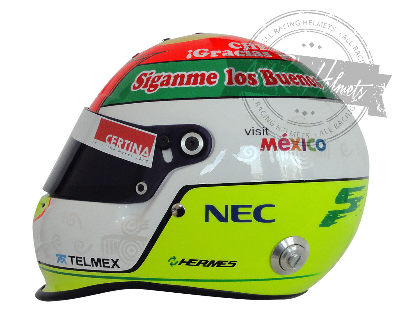 Sergio Perez 2012 Monaco GP F1 Replica Helmet 1:1 Scale